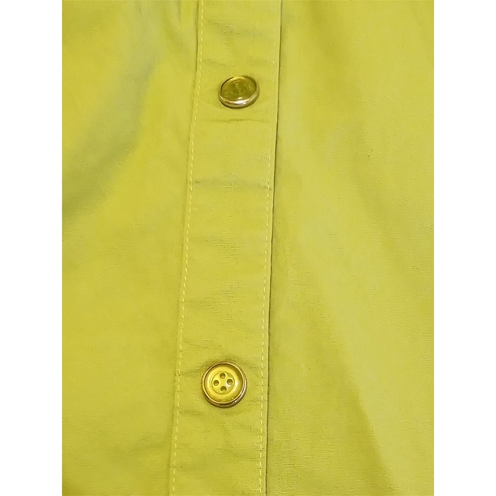 Karen Scott Sport Woman Lime Green Button Down Shirt 2X 3/4 Sleeve Cotton Blend - Picture 3 of 9